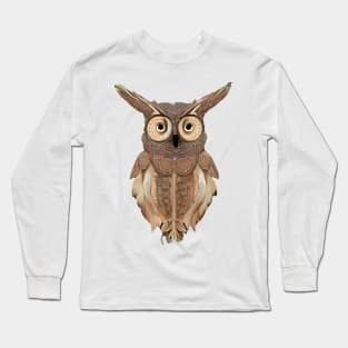 Image of cute owl - symbol of wisdom Long Sleeve T-Shirt